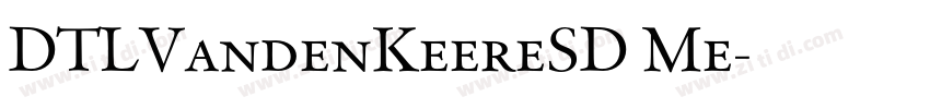 DTLVandenKeereSD Me字体转换
